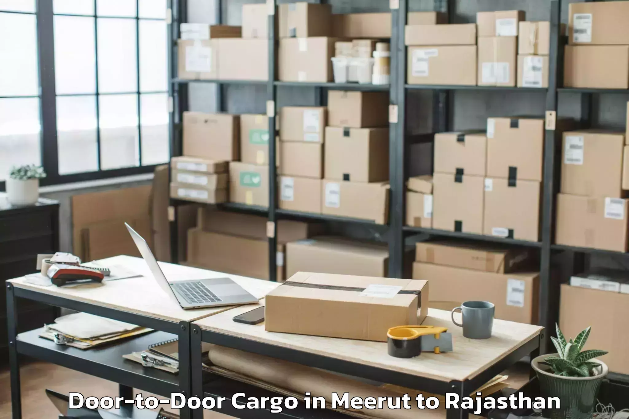 Top Meerut to Kapasan Door To Door Cargo Available